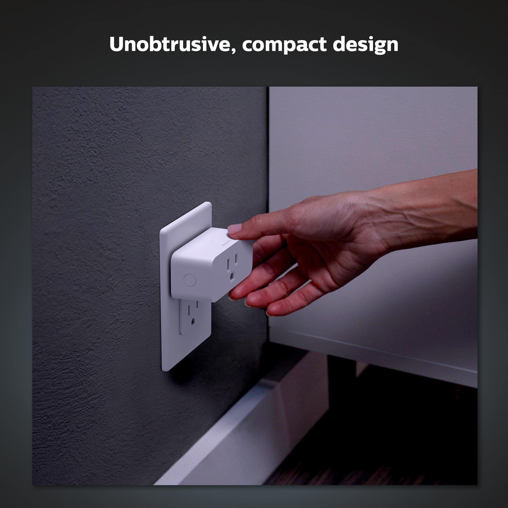 Philips Hue Smart Plug compact design blending with home décor
