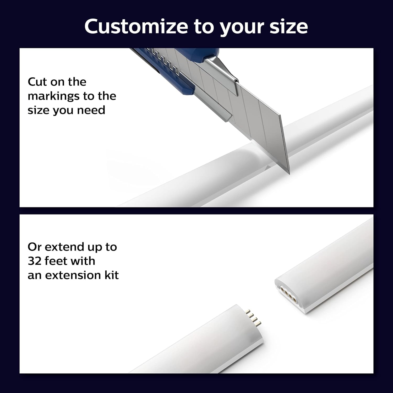 Philips Hue under-cabinet mount positions lighting for tasks and ambience