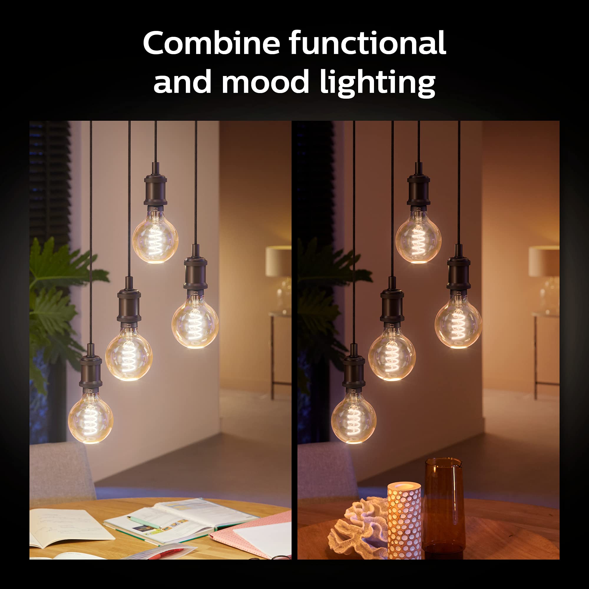 Philips Hue two-pack white ambient bulbs ready for instant mood adjustment.