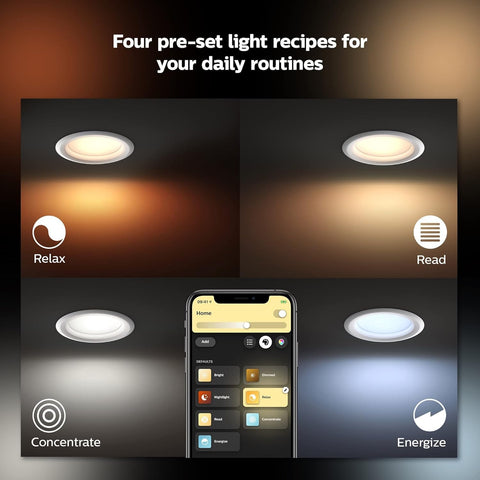 Philips Hue supports Alexa and Google Assistant for hands-free lighting.