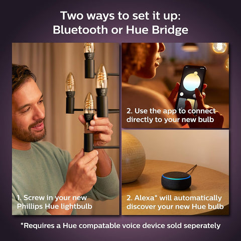 Philips Hue voice-control with assistants for hands-free lighting.