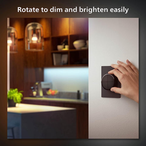 Philips Hue battery compartment accessible for easy replacement.