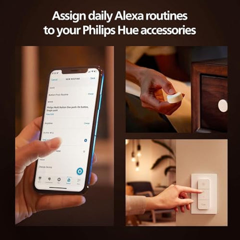 Philips Hue matte black design blends with contemporary decor.