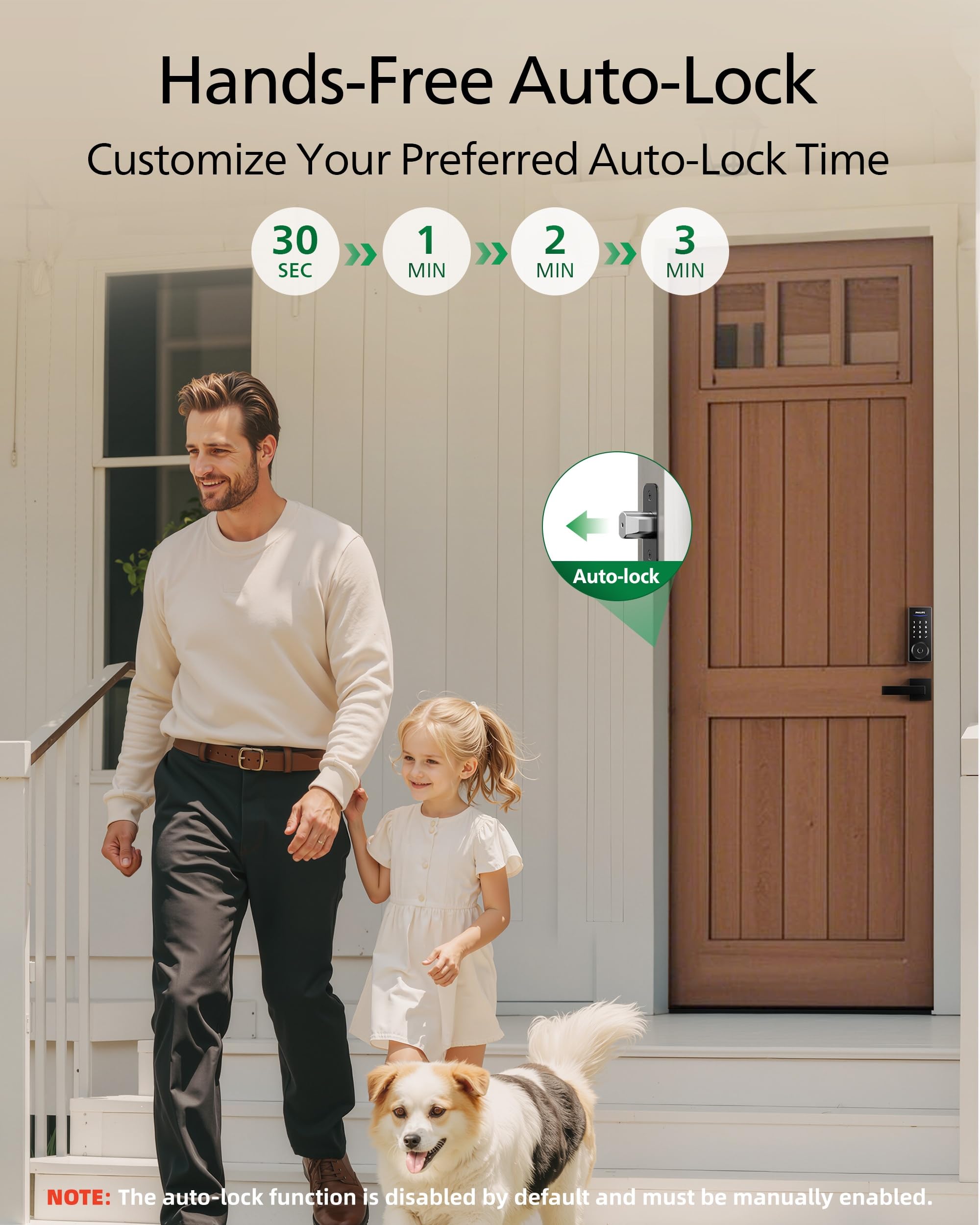 Philips keypad deadbolt with key access option for backup