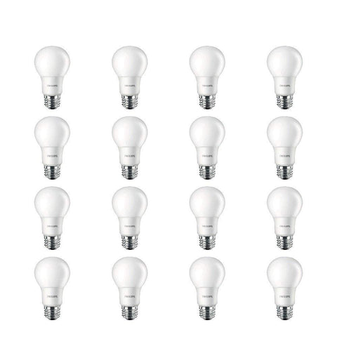 Philips LED Basic A19 frosted bulb for indoor spaces with soft ambient light.