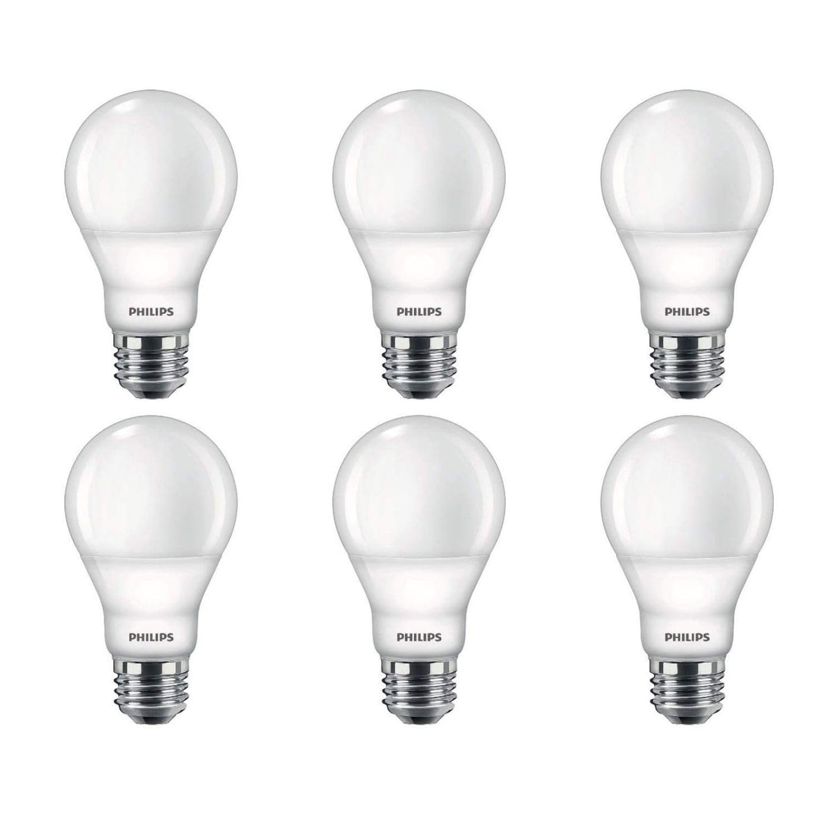 Philips LED flicker-free frosted A19 bulb delivers steady soft light for calm evenings.