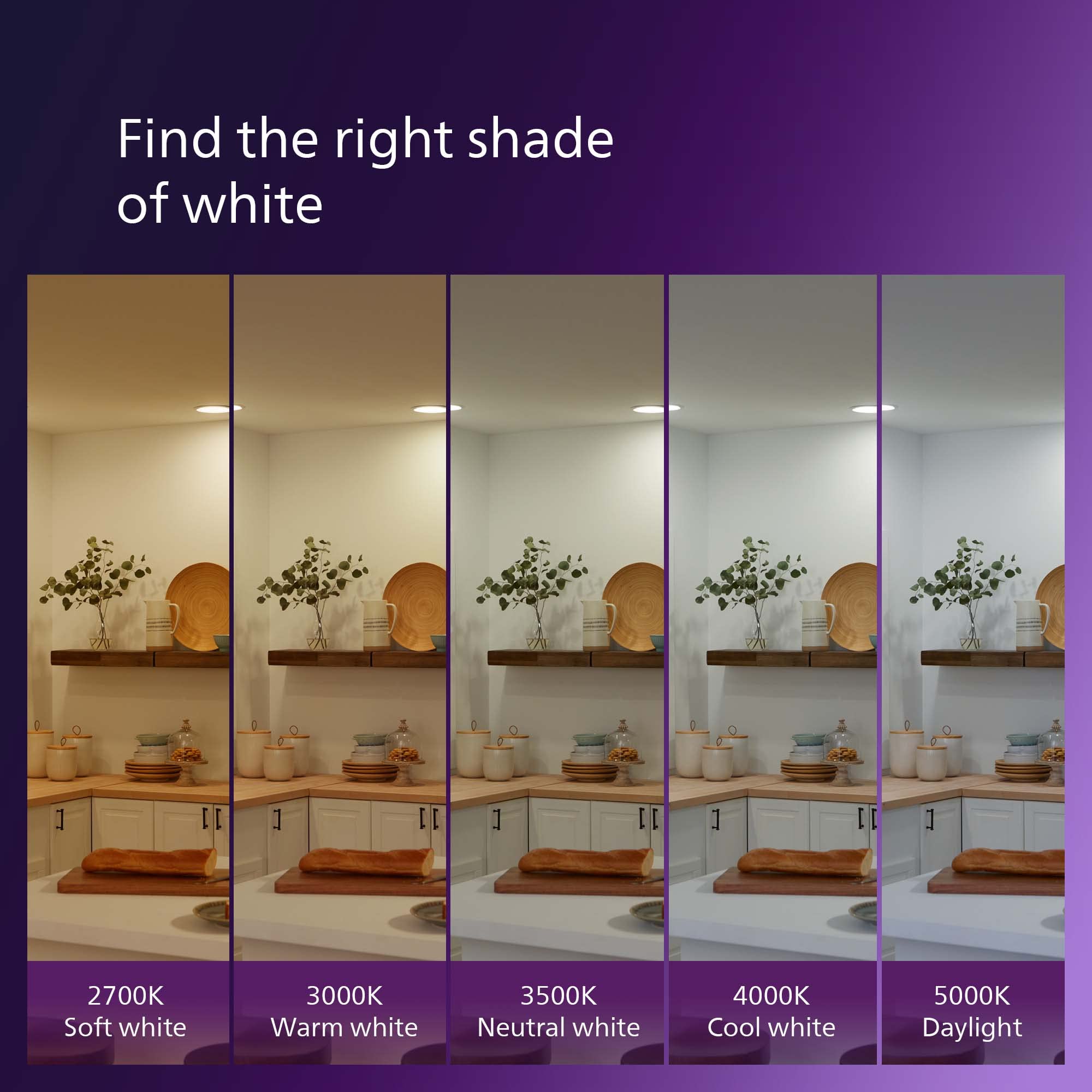 Philips LED long-life bulbs lasting up to 11,000 hours for fewer replacements.