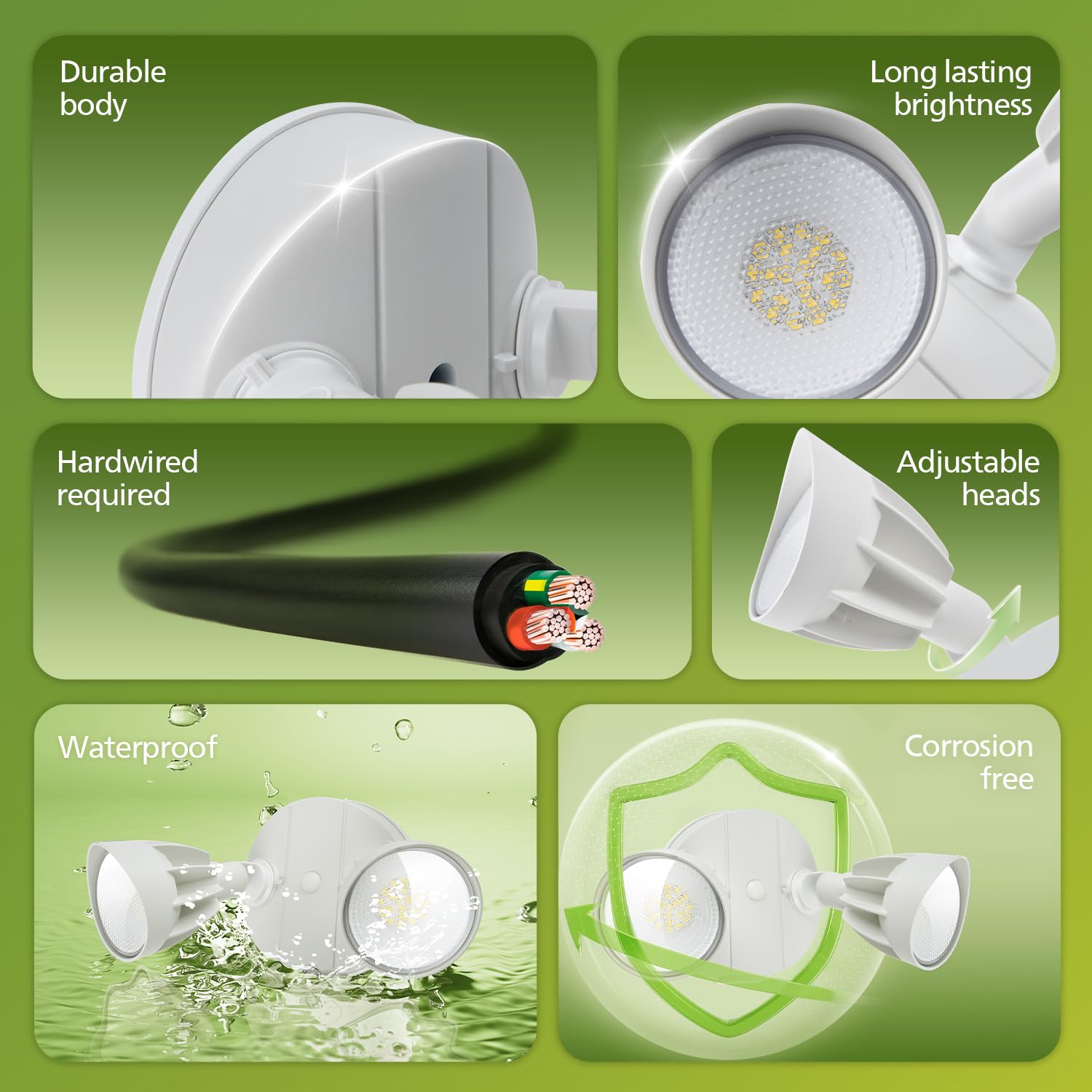Outdoor wall-mounted Philips security light with durable aluminum housing.