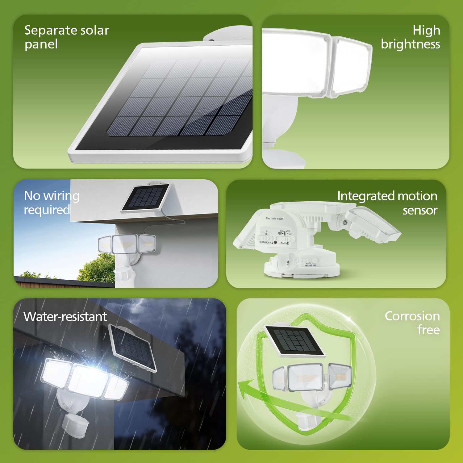 Philips separate solar panel with 16 ft cable enables flexible placement
