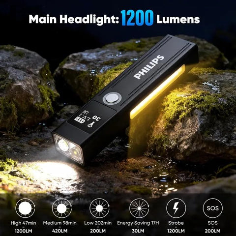 Philips SFL6256 white main LED provides bright area illumination for tasks.