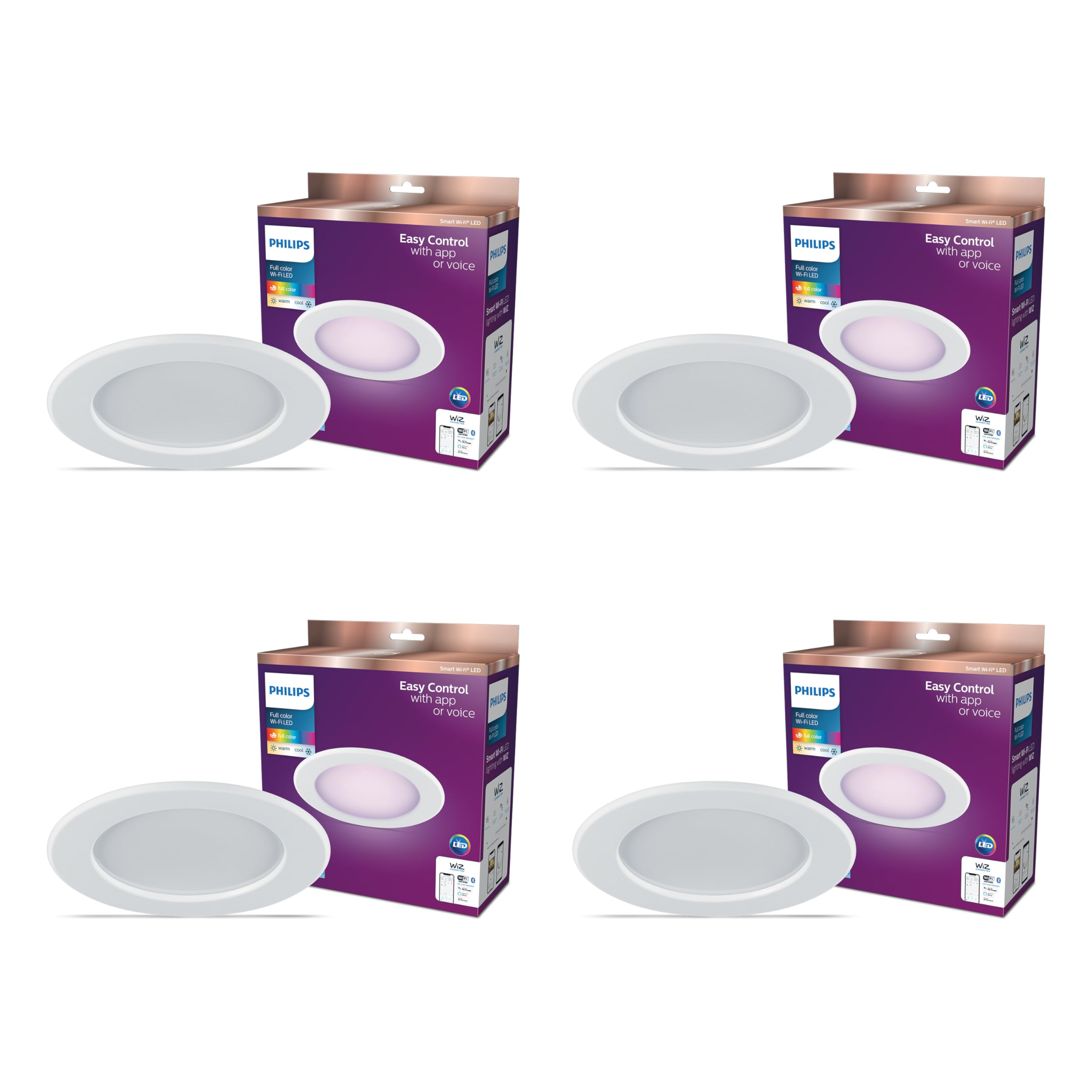 Philips Smart downlight color-changing in action for entertaining spaces.