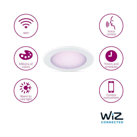 Philips Smart downlight tunable white creates energizing or relaxing moods.