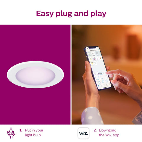 Philips Smart downlight Wi-Fi setup simplifies installation.