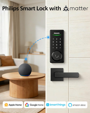 Philips Smart Lock app control dashboard for remote management.