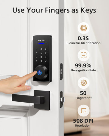 Philips smart lock app control enables remote locking and unlocking