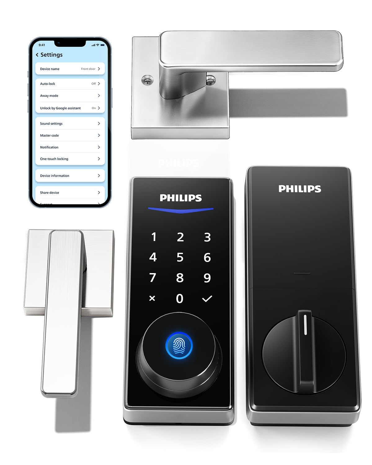 Philips Smart Lock front door with fingerprint unlock for fast entry