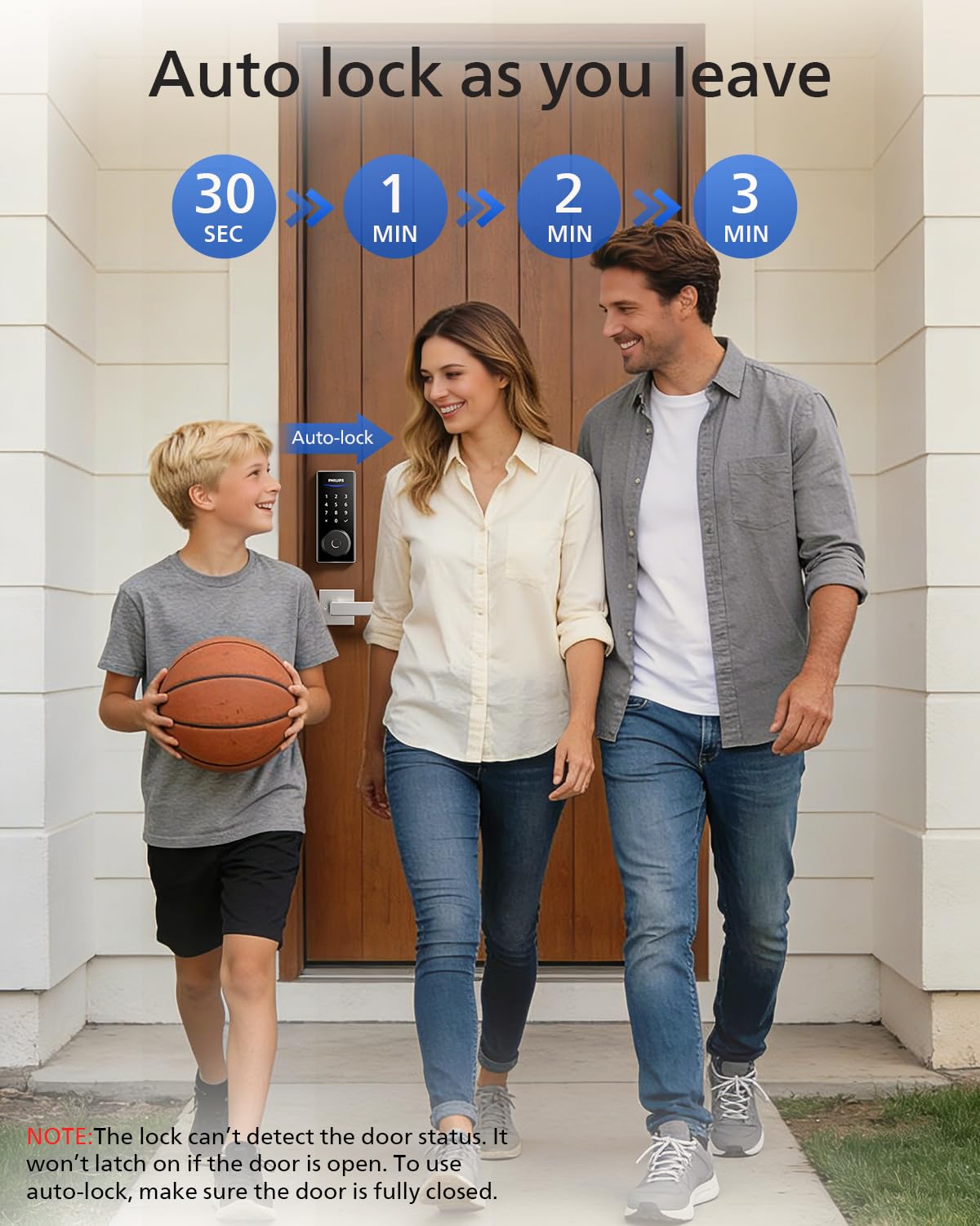 Philips Smart Lock two level handles design for easy grip