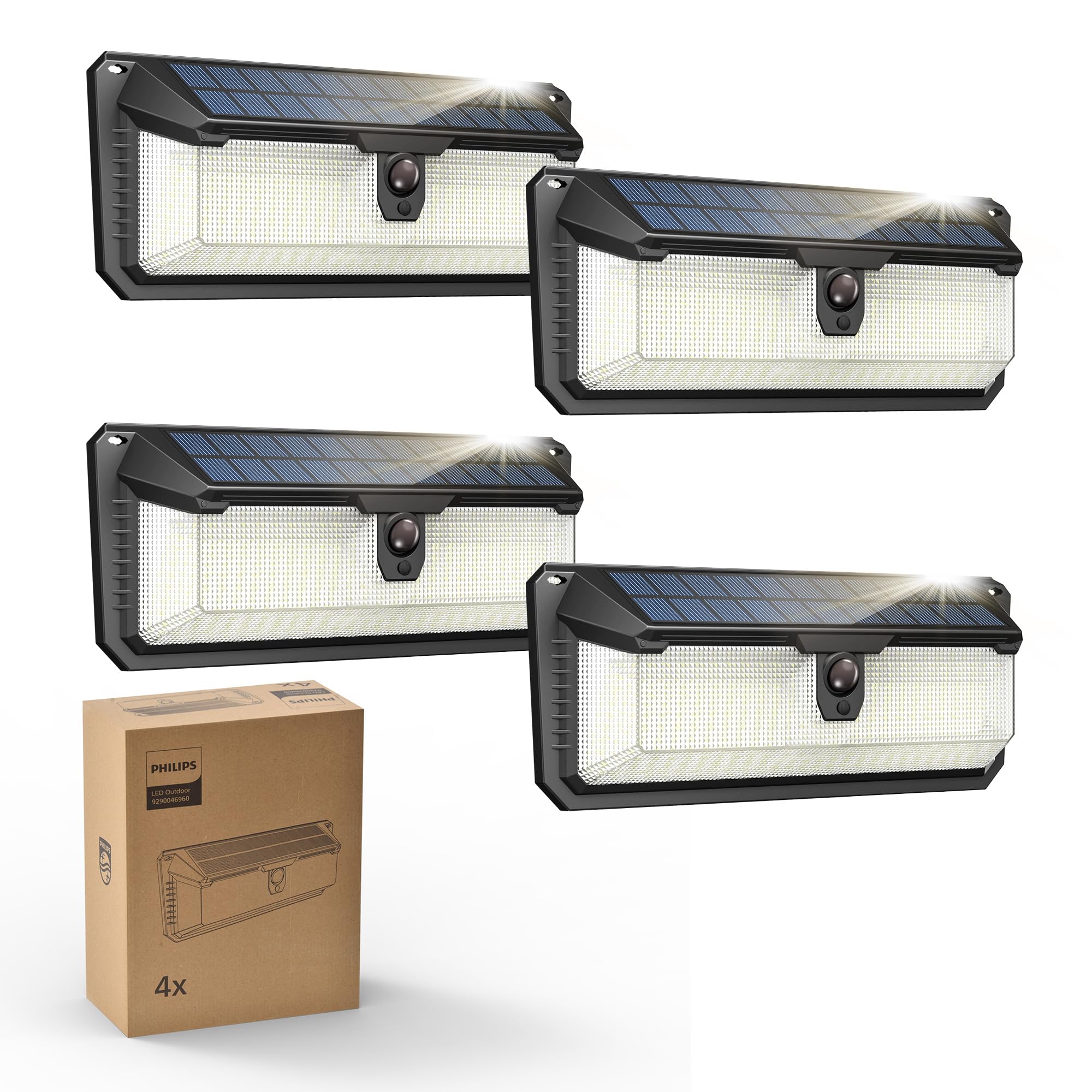 Philips solar light lighting a garden path at night for safe navigation