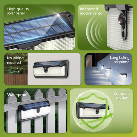 Philips solar wall light features a 110-degree PIR sensor for wide coverage