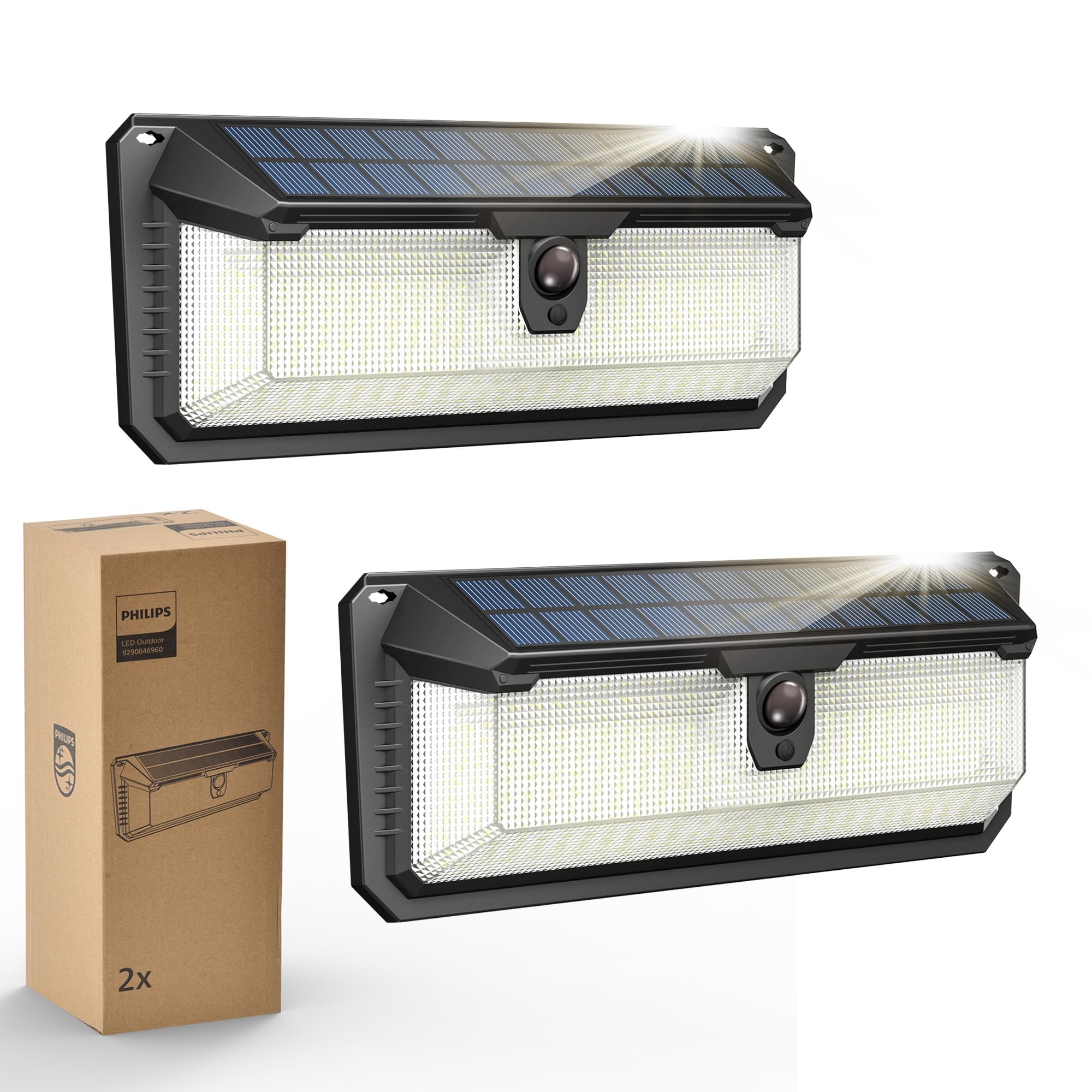 Philips outdoor solar light with 800-lumen output and motion detection for bright security