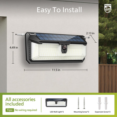 Waterproof Philips wall light suitable for porches and exterior walls