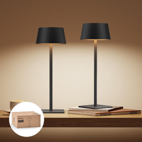 Philips Solar Outdoor Table Lamp front view for portable outdoor lighting