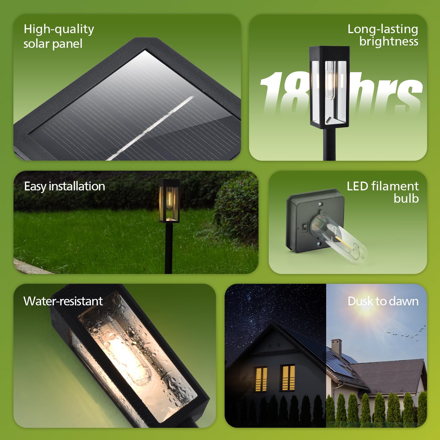 Philips solar pathway light installed along a stone walkway for guidance