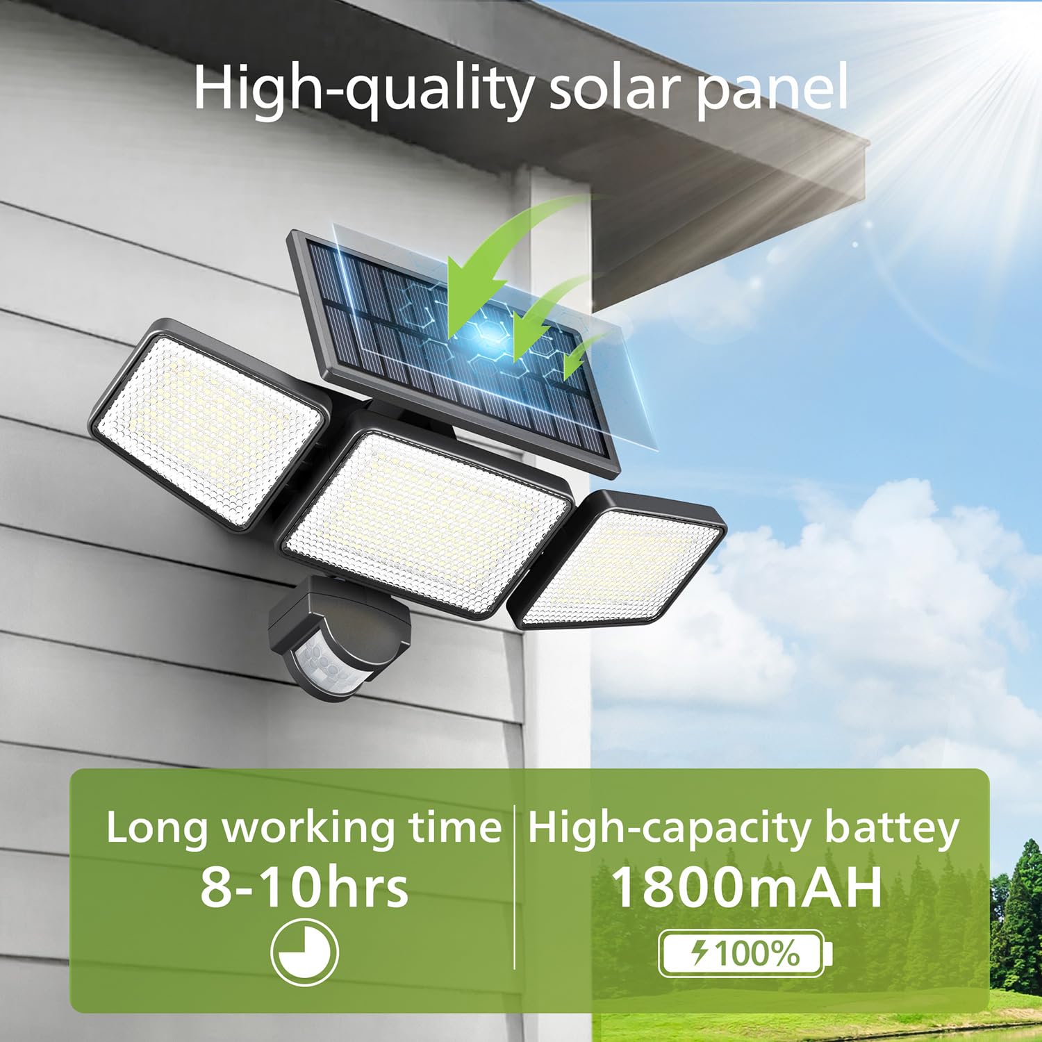 Philips Solar Security Light easy wall-mount installation without wiring