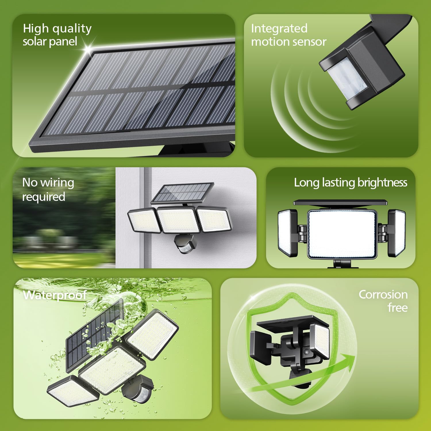 Philips solar security light PIR motion sensor activates lighting on approach