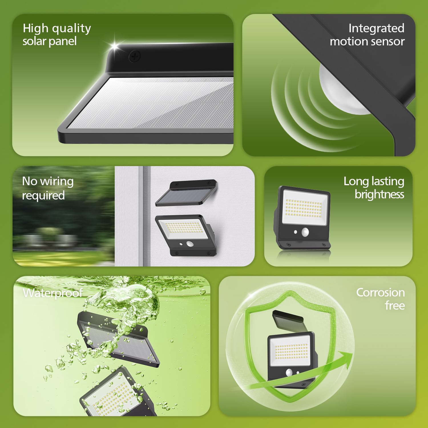Philips Solar Security Light with PIR sensor demonstrates motion detection over large outdoor areas.