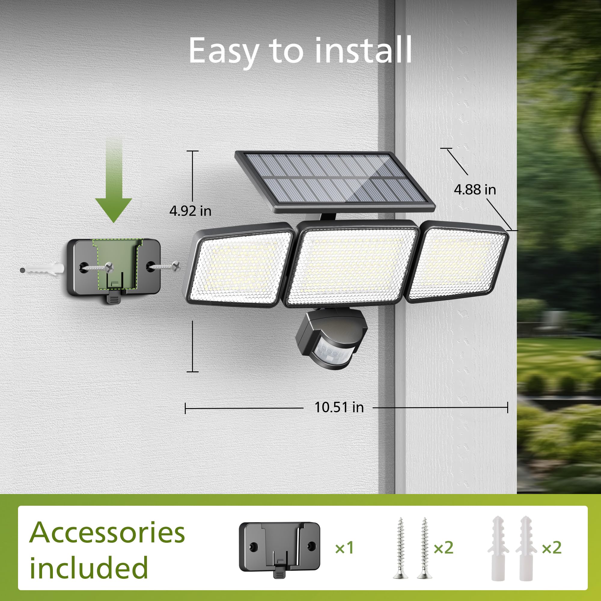 Philips Solar Security Light upgraded solar panel for faster charging