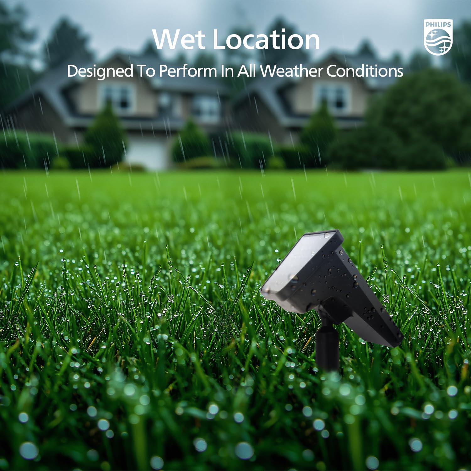 Philips solar spot light easy-installation no wiring required.