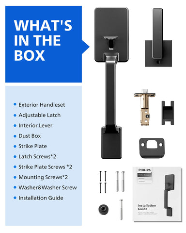 Philips throughbolt alignment ensures precise, quick installation.