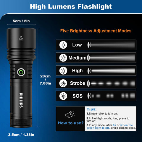 Philips ambient light mode in natural white for outdoor work