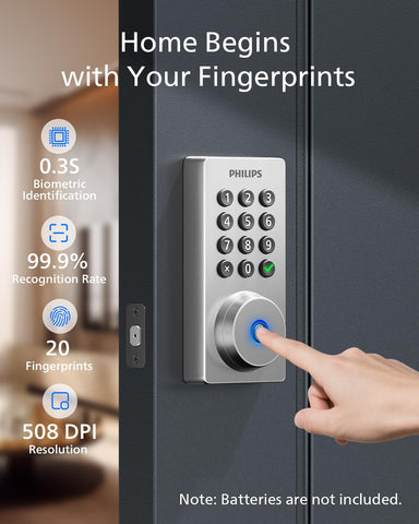 Philips Wi-Fi Door Lock auto-lock timing enhances security when you leave.