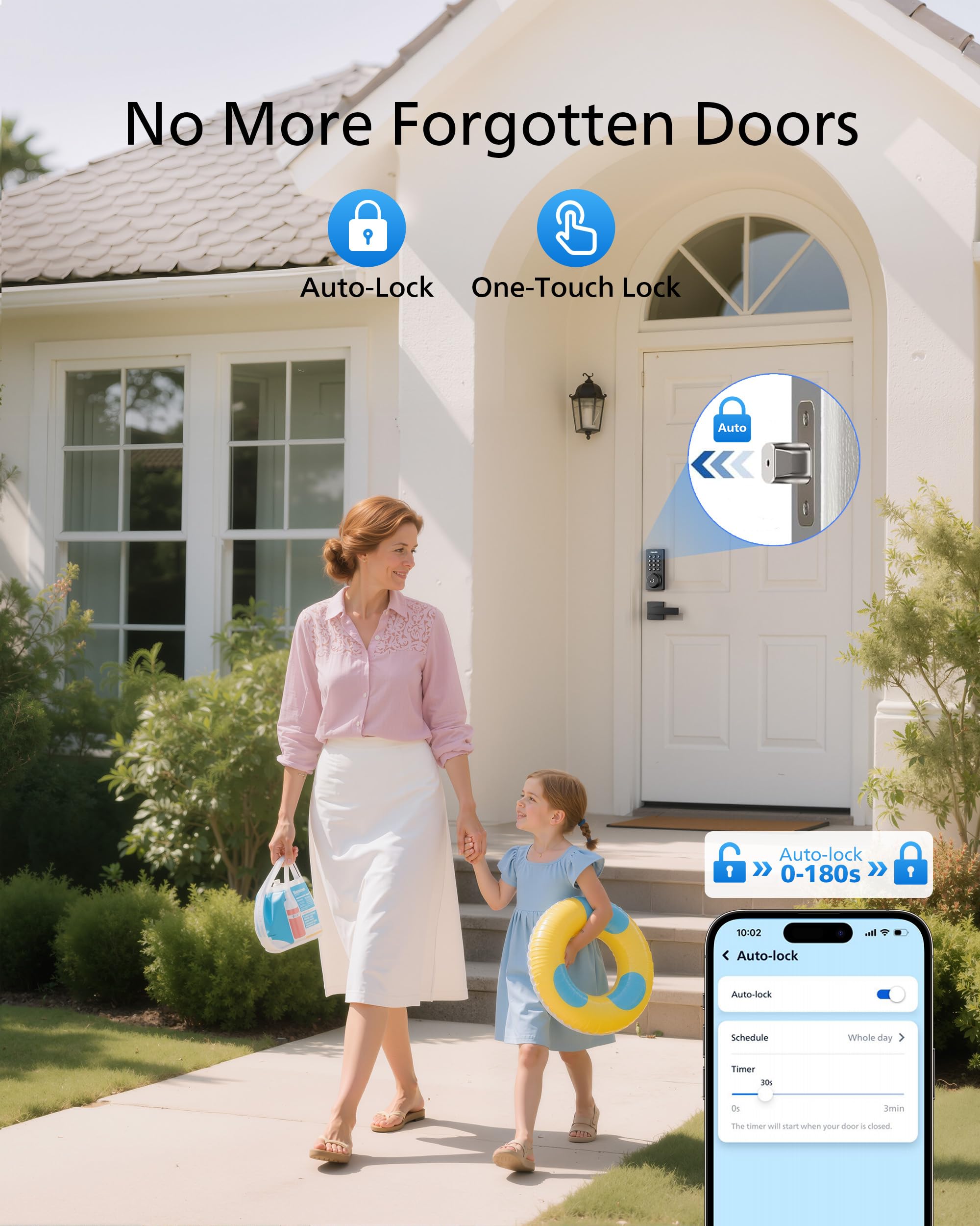Philips WiFi keypad door lock includes complete handle set