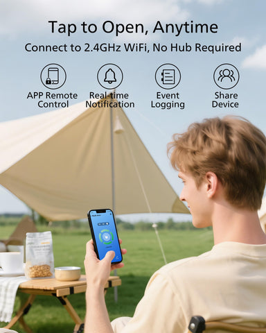 Philips WiFi keypad door lock app control displays real-time access status