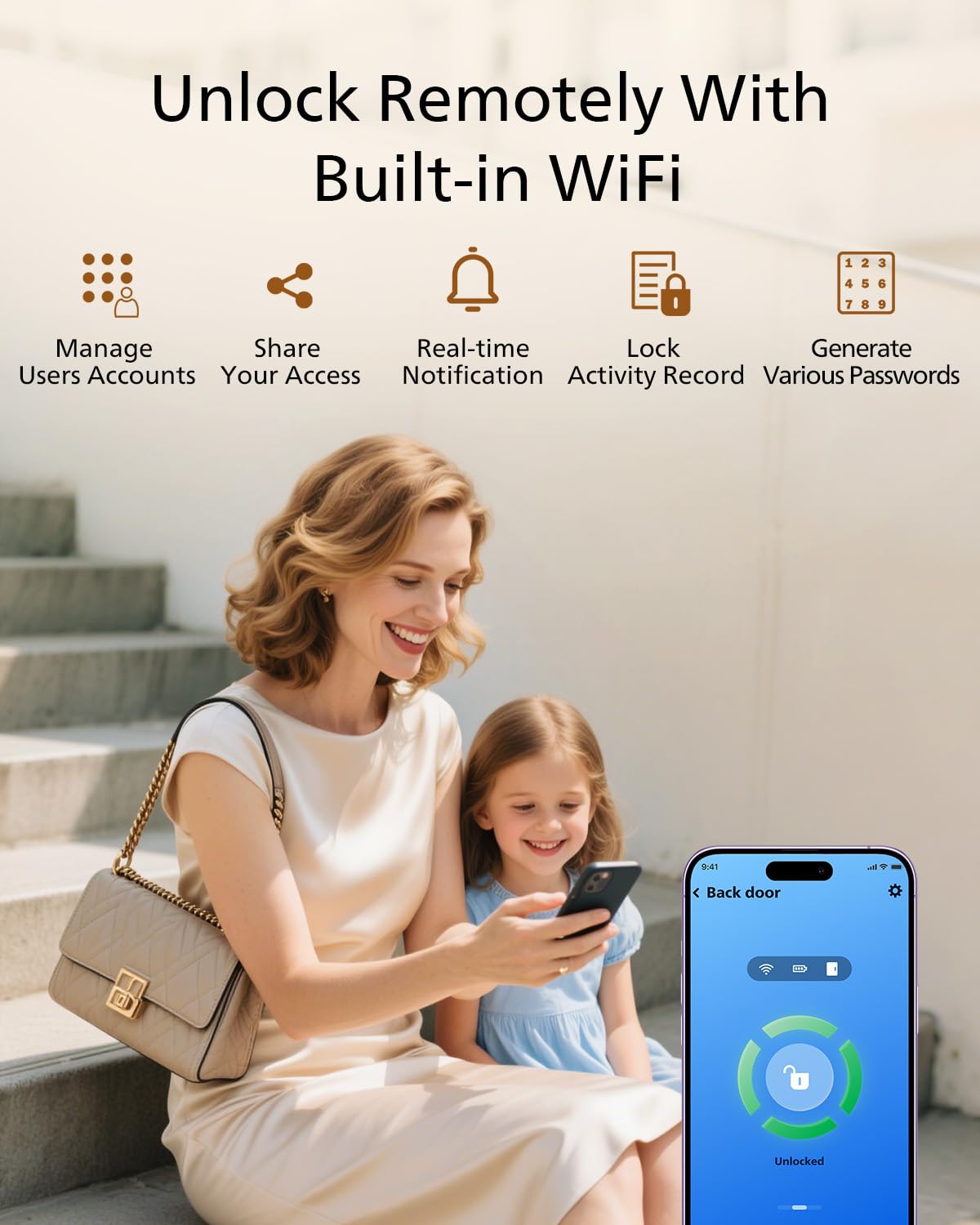 Philips Wi‑Fi lock fingerprint unlock emphasizes convenient hands-free entry.