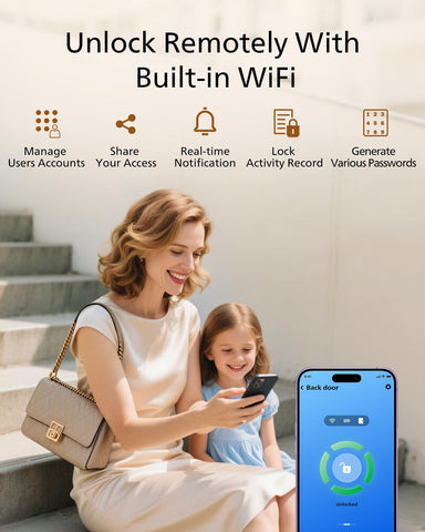 Philips Wi‑Fi lock fingerprint unlock emphasizes convenient hands-free entry.