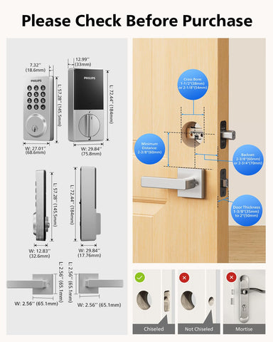 Philips WiFi smart door lock battery life indicator helps replacements.