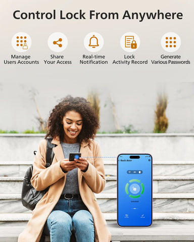 Philips Wi-Fi Smart Lock with Handle fingerprint unlock demonstrates rapid entry.