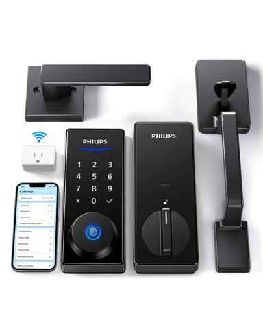 Philips Wi‑Fi Smart Lock with Handle front view highlighting keyless entry