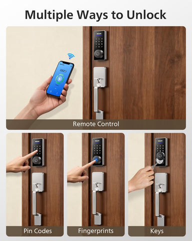 Philips Wi-Fi Smart Lock with Handle keyless-entry highlight for everyday access.