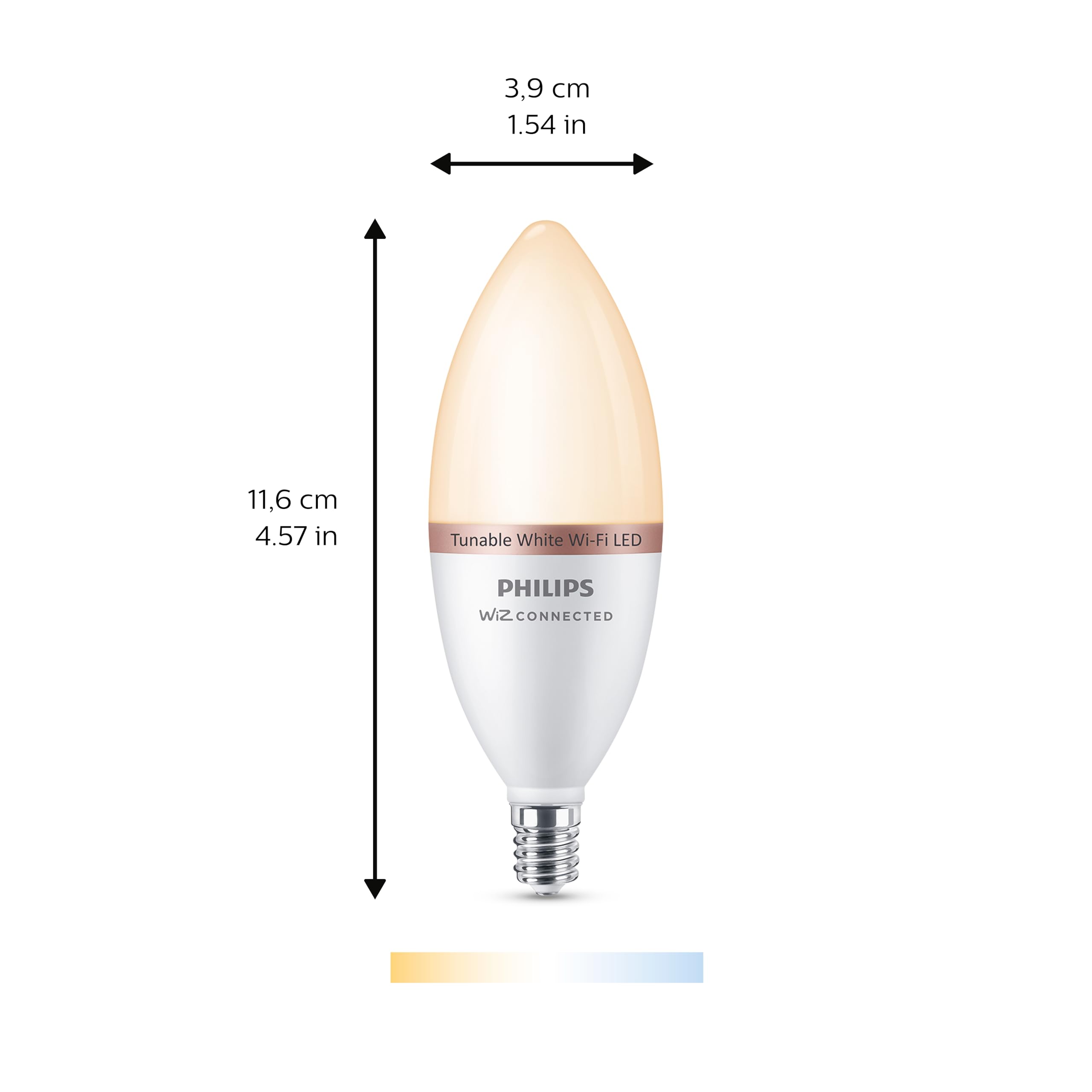 Philips WiZ app control lets you adjust brightness and color from anywhere.