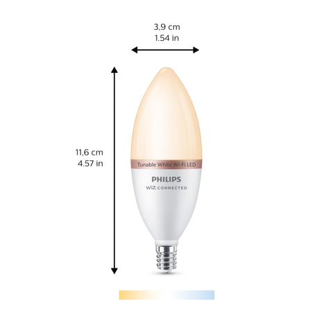 Philips WiZ app control lets you adjust brightness and color from anywhere.