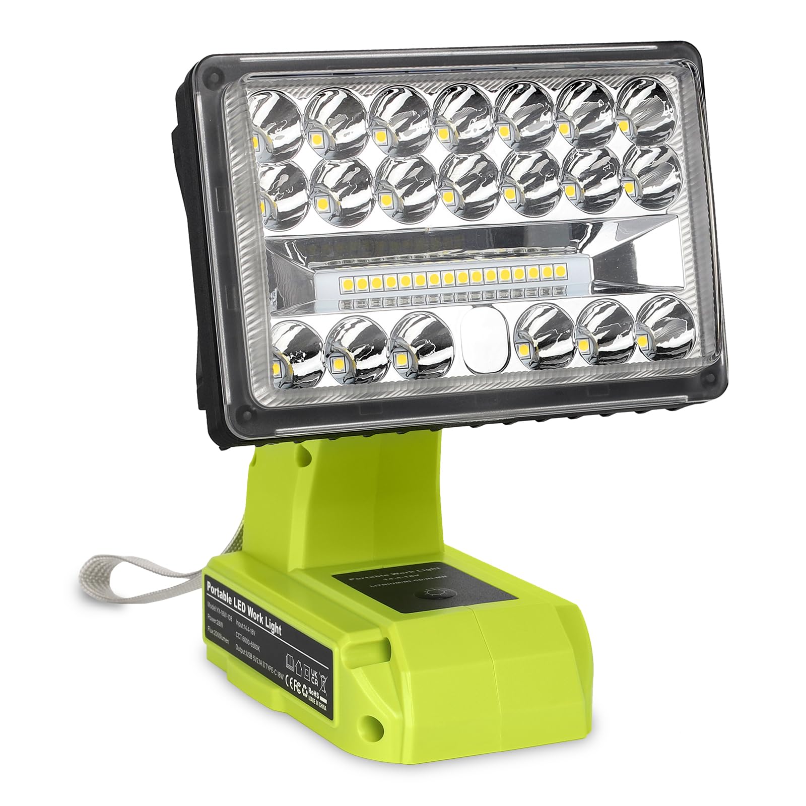 Philophca 18V light compatible with Ryobi batteries for versatile power