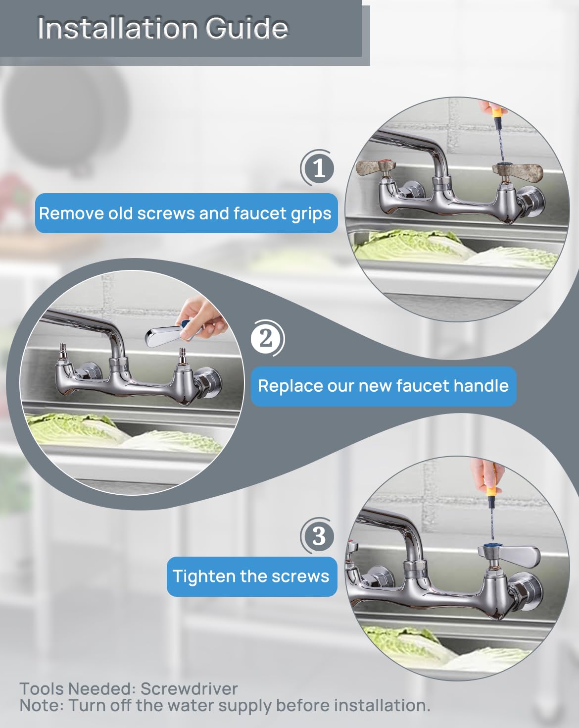 Phivan 043-inch stem-hole lever compatible with select faucets.
