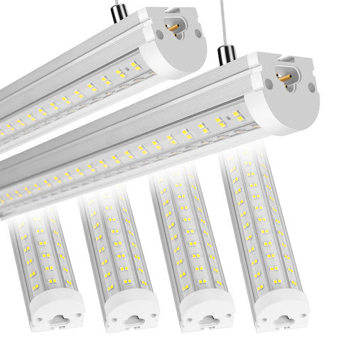 Phiwicsh 8ft U-Shape LED light front view delivers broad garage illumination
