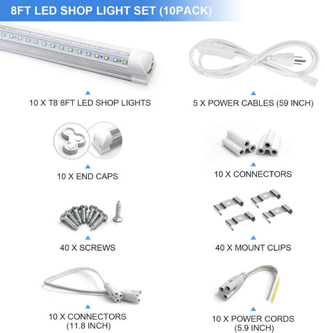 Phiwicsh connection kit for seamless LED shop lighting setup