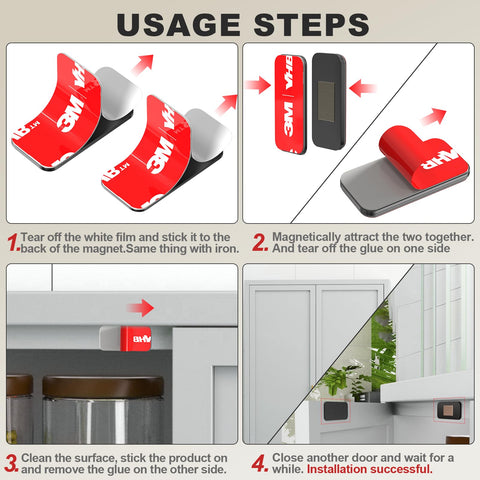 PHIXBEAR adhesive tape installation demonstrates easy tool free mounting on clean surfaces.